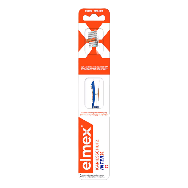 ELMEX KARIESSCHUTZ InterX Mittel Zahnbürste Duo