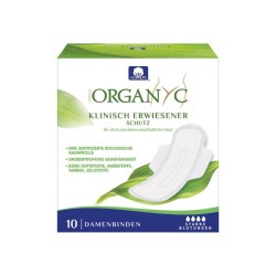 ORGANYC Monatsbinden mit Flügel High Flow 10 Stk