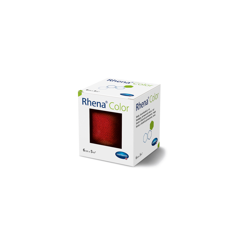 RHENA Color Elastische Binden 6cmx5m rot