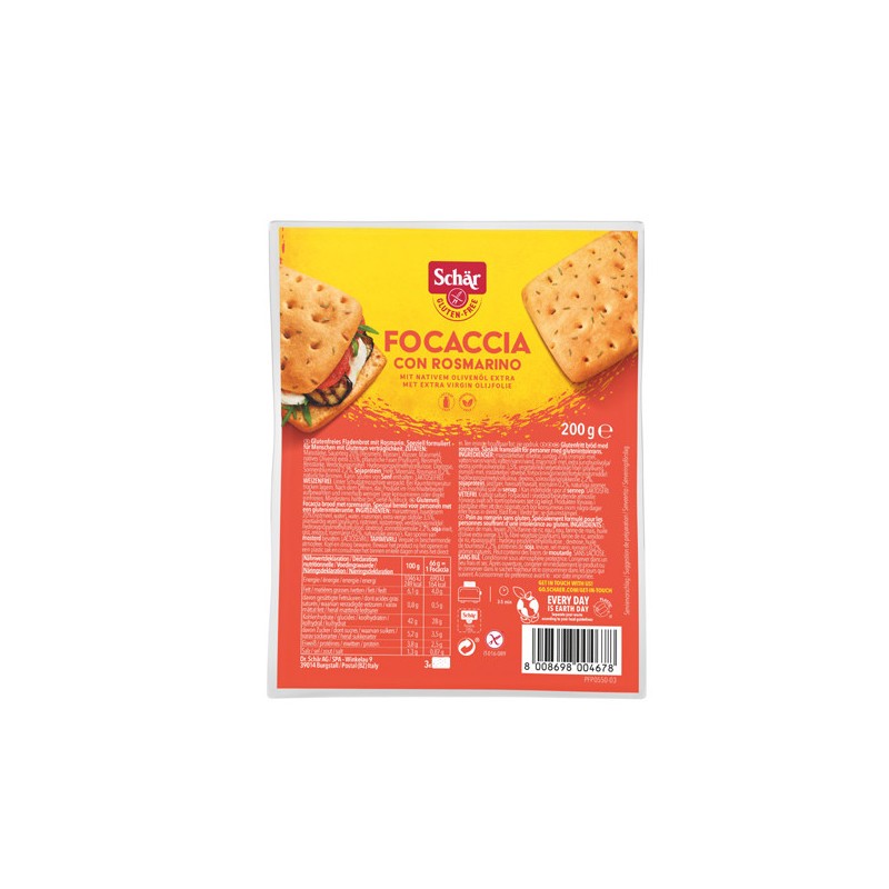 SCHÄR Focaccia mit Rosmarin glutenfrei 200 g