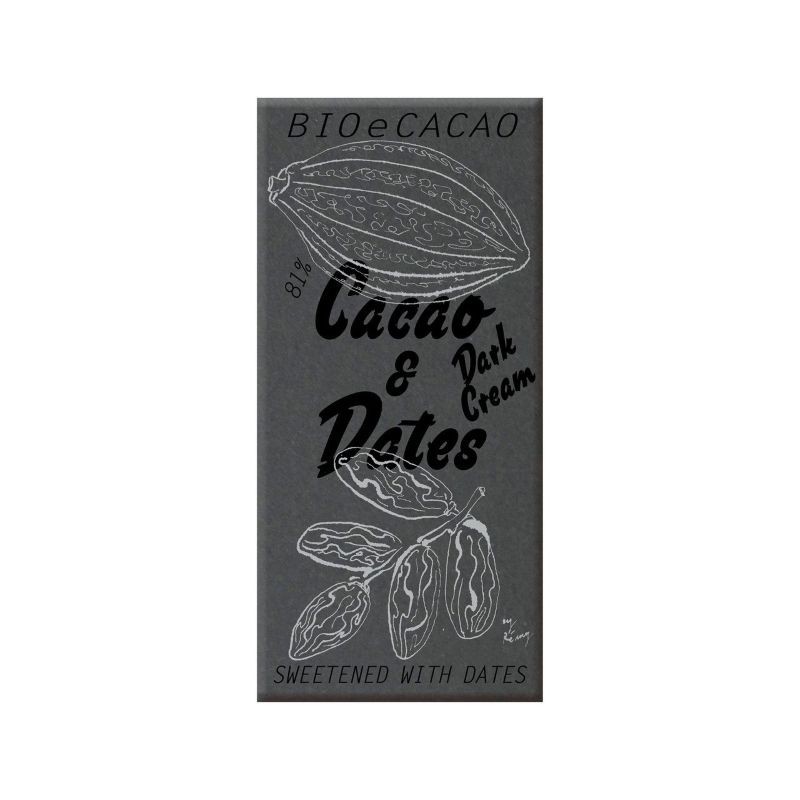 BIOECACAO Dattelschokolade 81 % Dark Cream 90 g