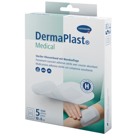 DERMAPLAST Medical Vliesverband 10x8cm 5 Stk