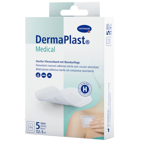 DERMAPLAST Medical Vliesverband 7.2x5cm 5 Stk