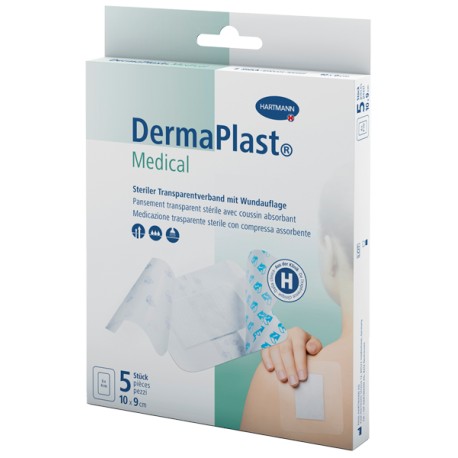 DERMAPLAST Medical Transpverband 10x9cm 5 Stk