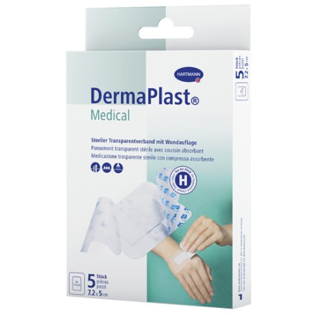 DERMAPLAST Medical Transverband 7.2x5cm 5 Stk