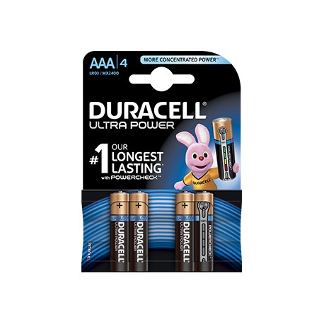 DURACELL Batt Ultra Power MN2400 AAA 1.5V 4 Stk