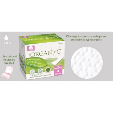 ORGANYC Slipeinlagen gefaltet light flow 24 Stk