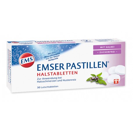 EMSER Pastillen zuckerfrei mit Salbei 30 Stk