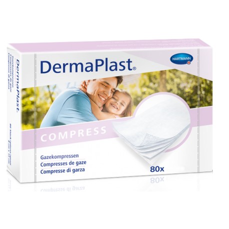 DERMAPLAST Gazekompr geschnitten 4x6cm 80 Stk