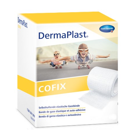 DERMAPLAST COFIX Gazebinde 2.5cmx4m weiss 2 Stk