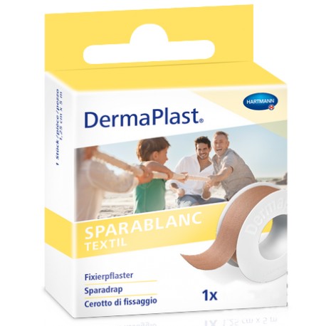 DERMAPLAST Sparablanc Textil 1.25cmx5m hautfarbe