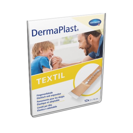 DERMAPLAST TEXTIL Fingerverband 2cmx16cm hf 12 Stk