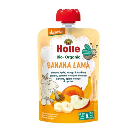 HOLLE Pouchy Banane Apfel Mango Apriko 90 g