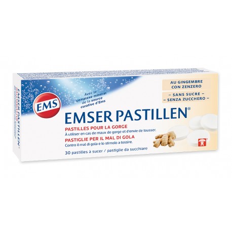 EMSER Pastillen zuckerfrei mit Ingwer 30 Stk