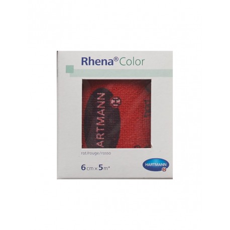 RHENA Color Elastische Binden 6cmx5m rot