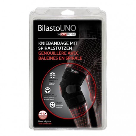 BILASTO Uno Kniebandage S-XL Spiralstützen Velcro