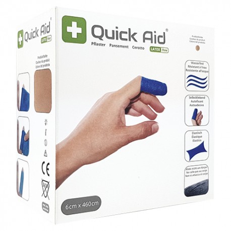 QUICK AID Pflaster 6x460cm Latexfrei hautfarbig