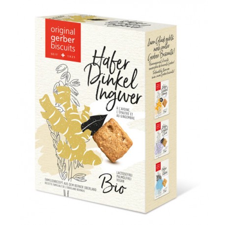 GERBER Hafer Dinkel Biscuits Ingwer Bio 160 g