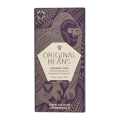 ORIGINAL BEANS Cru Virunga Schokola dunk Bio 70 g