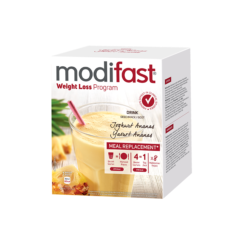MODIFAST Drink Yoghurt Ananas 8 x 55 g - Online kaufen - Gewichtsko...
