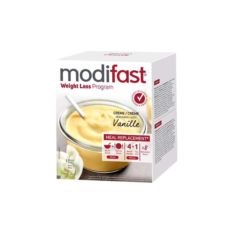 MODIFAST Crème Vanille 8 x 55 g - Online kaufen - Gewichtskontrolle