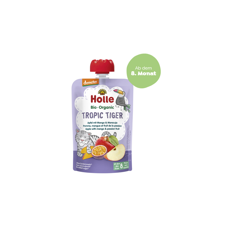 HOLLE Tropic Tiger Pouchy Apfel Mango Maracu 100 g - Online kaufen ...