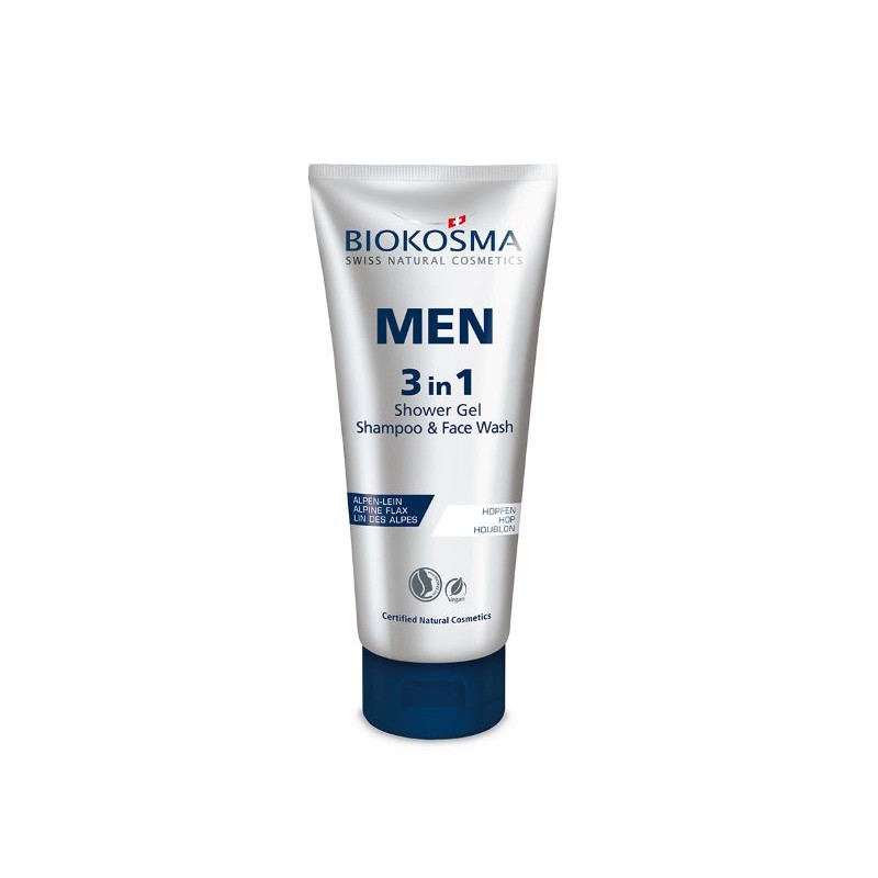 BIOKOSMA MEN 3 in 1 Shower&Shamp&Face 200 ml