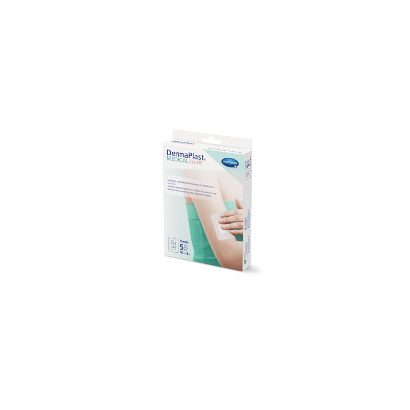 DERMAPLAST Medical skin+ 10x8cm 5 Stk
