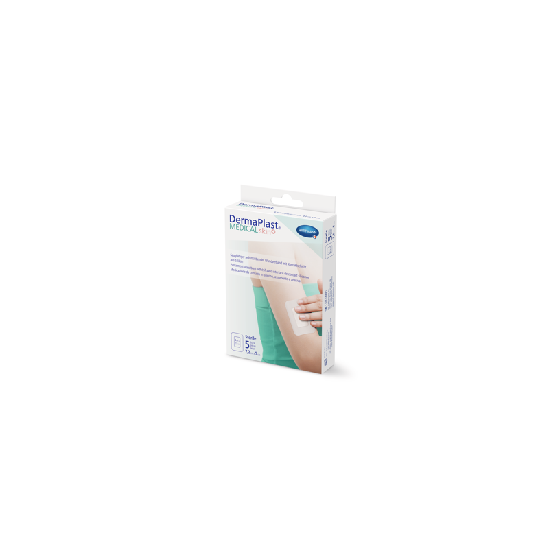 DERMAPLAST Medical skin+ 7.2x5cm 5 Stk